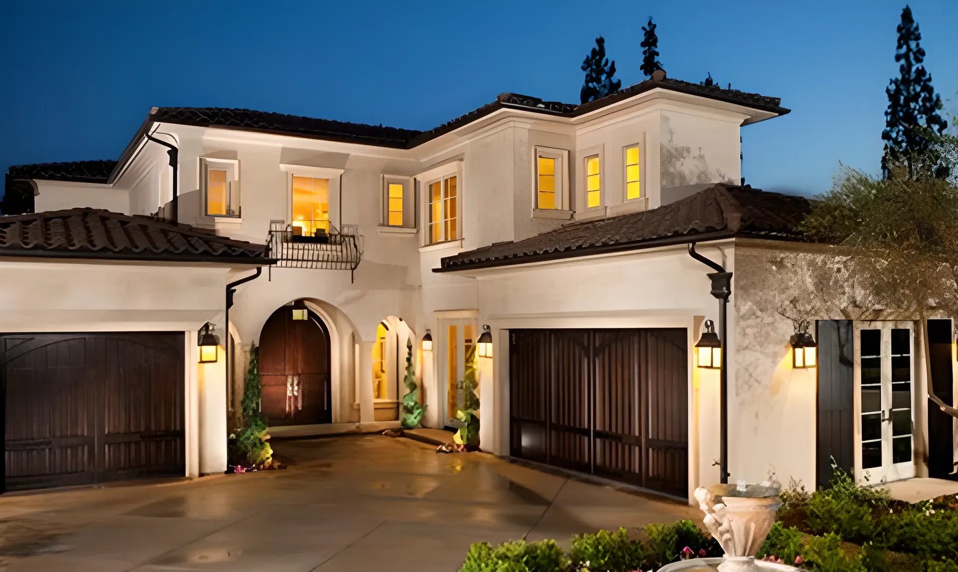 A French-style custom home in Brentwood, a tear-down rebuild in stone